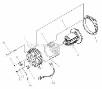 Alternator Diagram and Parts List for 1812-0  Briggs and Stratton Generator